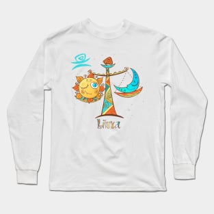 libra zodiac kids Long Sleeve T-Shirt